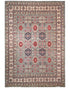 13x16 Gray Kuba Afghan Hand Knotted Wool Area Rug